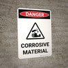 Danger: Corrosive Material Warning Portrait with Icon - Wall Sign Danger: Corrosive Material Warning Portrait with Icon - Wall Sign