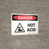 Danger: Hot Acid Landscape with Icon - Wall Sign