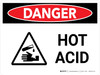 Danger: Hot Acid Landscape with Icon - Wall Sign