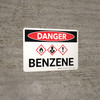 Danger: Benzene Landscape with Icon - Wall Sign Danger: Benzene Landscape with Icon - Wall Sign