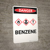 Danger: Benzene Portrait with Icon - Wall Sign Danger: Benzene Portrait with Icon - Wall Sign