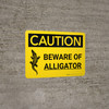 Caution: Beware of Alligator Landscape With Icon - Wall Sign Caution: Beware of Alligator Landscape With Icon - Wall Sign