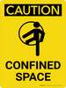 Caution: Confined Space Portrait With Icon - Wall Sign Caution: Confined Space Portrait With Icon - Wall Sign