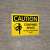 Caution: Confined Space Trained Personnel Only Landscape With Icon - Wall Sign Caution: Confined Space Trained Personnel Only Landscape With Icon - Wall Sign