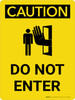 Caution: Do Not Enter Portrait With Icon - Wall Sign Caution: Do Not Enter Portrait With Icon - Wall Sign