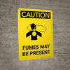 Caution: Fumes May Be Present Portrait With Icon - Wall Sign