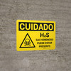 Caution: H2S Poisonous Gas May Be Present Spanish Landscape With Icon - Wall Sign Caution: H2S Poisonous Gas May Be Present Spanish Landscape With Icon - Wall Sign