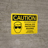 Caution: High Intensity UV Light Eye Protection Required Landscape With Icon - Wall Sign Caution: High Intensity UV Light Eye Protection Required Landscape With Icon - Wall Sign
