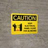Caution: Keep Electrical Panel Clear for 36 Inches Landscape With Icon - Wall Sign Caution: Keep Electrical Panel Clear for 36 Inches Landscape With Icon - Wall Sign