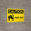 Caution: Keep Out Landscape With Icon - Wall Sign Caution: Keep Out Landscape With Icon - Wall Sign