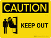 Caution: Keep Out Landscape With Icon - Wall Sign Caution: Keep Out Landscape With Icon - Wall Sign