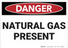 Danger: Natural Gas - Wall Sign Danger: Natural Gas - Wall Sign