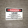 Danger: Lead Hazard - Wall Sign Danger: Lead Hazard - Wall Sign