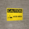 Caution: Acid Area Landscape With Icon - Wall Sign