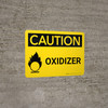 Caution: Oxidizer Landscape With Icon - Wall Sign