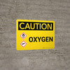 Caution: Oxygen Landscape With Icon - Wall Sign