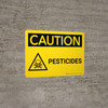 Caution: Pesticides Landscape With Icon - Wall Sign Caution: Pesticides Landscape With Icon - Wall Sign