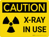 Caution: Radiation X Ray In Use Landscape With Icon - Wall Sign Caution: Radiation X Ray In Use Landscape With Icon - Wall Sign