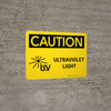 Caution: Ultraviolet Light Landscape With Icon - Wall Sign Caution: Ultraviolet Light Landscape With Icon - Wall Sign