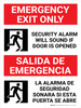 Emergency Exit Only Bilingual Spanish with Icon - Wall Sign