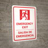 Emergency Exit Portrait Bilingual Spanish with Icon - Wall Sign Emergency Exit Portrait Bilingual Spanish with Icon - Wall Sign