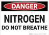 Danger: Nitrogen Do Not Breath - Wall Sign