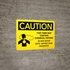 Caution: Tank May Contain Chemical Vapors Landscape With Icon - Wall Sign Caution: Tank May Contain Chemical Vapors Landscape With Icon - Wall Sign