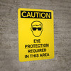 Caution: PPE Eye Protection Required In This Area Portrait With Icon - Wall Sign