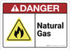 Danger: Natural Gas ANSI - Wall Sign Danger: Natural Gas ANSI - Wall Sign