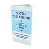 Social Distancing Please Stay 6Ft Apart Blue Portrait - Tri-fold Sign