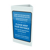 Thank You For Practicing Social Distancing With Us Blue Bilingual Portrait - Tri-fold Sign Thank You For Practicing Social Distancing With Us Blue Bilingual Portrait - Tri-fold Sign