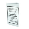 Thank You For Practicing Social Distancing With Us White Bilingual Spanish Portrait - Tri-fold Sign