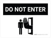 Do Not Enter Black and White with Icon Landscape with Graphic - Wall Sign Do Not Enter Black and White with Icon Landscape with Graphic - Wall Sign