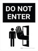 Do Not Enter Black and White with Icon Portrait with Graphic Do Not Enter Black and White with Icon Portrait with Graphic