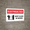 Electrical Box Keep Clear 36 inches Landscape with Graphic - Wall Sign