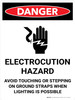 Danger: Electrocution Hazard Avoid Touching Portrait with Graphic - Wall Sign Danger: Electrocution Hazard Avoid Touching Portrait with Graphic - Wall Sign