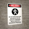 Danger: Do Not Perform Rescue Without Equipment Spanish Portrait with Icon - Wall Sign
