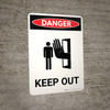 Danger: Keep Out Portrait with Graphic - Wall Sign
