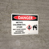 Danger: Methyl Chloromethyl Ether Landscape with Graphic - Wall Sign