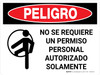 Danger: Non Permit Confined Space Spanish Landscape with Icon - Wall Sign Danger: Non Permit Confined Space Spanish Landscape with Icon - Wall Sign