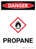 Danger: Propane Portrait with Graphic - Wall Sign