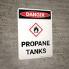 Danger: Propane Tanks Portrait with Graphic - Wall Sign