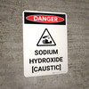 Danger: Sodium Hydroxide Portrait with Graphic - Wall Sign Danger: Sodium Hydroxide Portrait with Graphic - Wall Sign