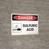 Danger: Sulfuric Acid Warning Landscape with Graphic - Wall Sign
