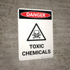 Danger: Toxic Chemicals Portrait with Graphic - Wall Sign Danger: Toxic Chemicals Portrait with Graphic - Wall Sign
