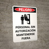 Danger: Unauthorized Personnel Keep Out Portrait with Icon - Wall Sign