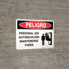 Danger: Unauthorized Personnel Keep Out Spanish Landscape with Icon - Wall Sign