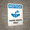 Notice: Hand Wash Only Portrait with Graphic Notice: Hand Wash Only Portrait with Graphic