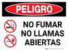 Danger: No Smoking And Open Flame Spanish Landscape with Icon - Wall Sign