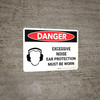 Danger: PPE Excessive Noise Ear Protection Landscape with Graphic - Wall Sign Danger: PPE Excessive Noise Ear Protection Landscape with Graphic - Wall Sign